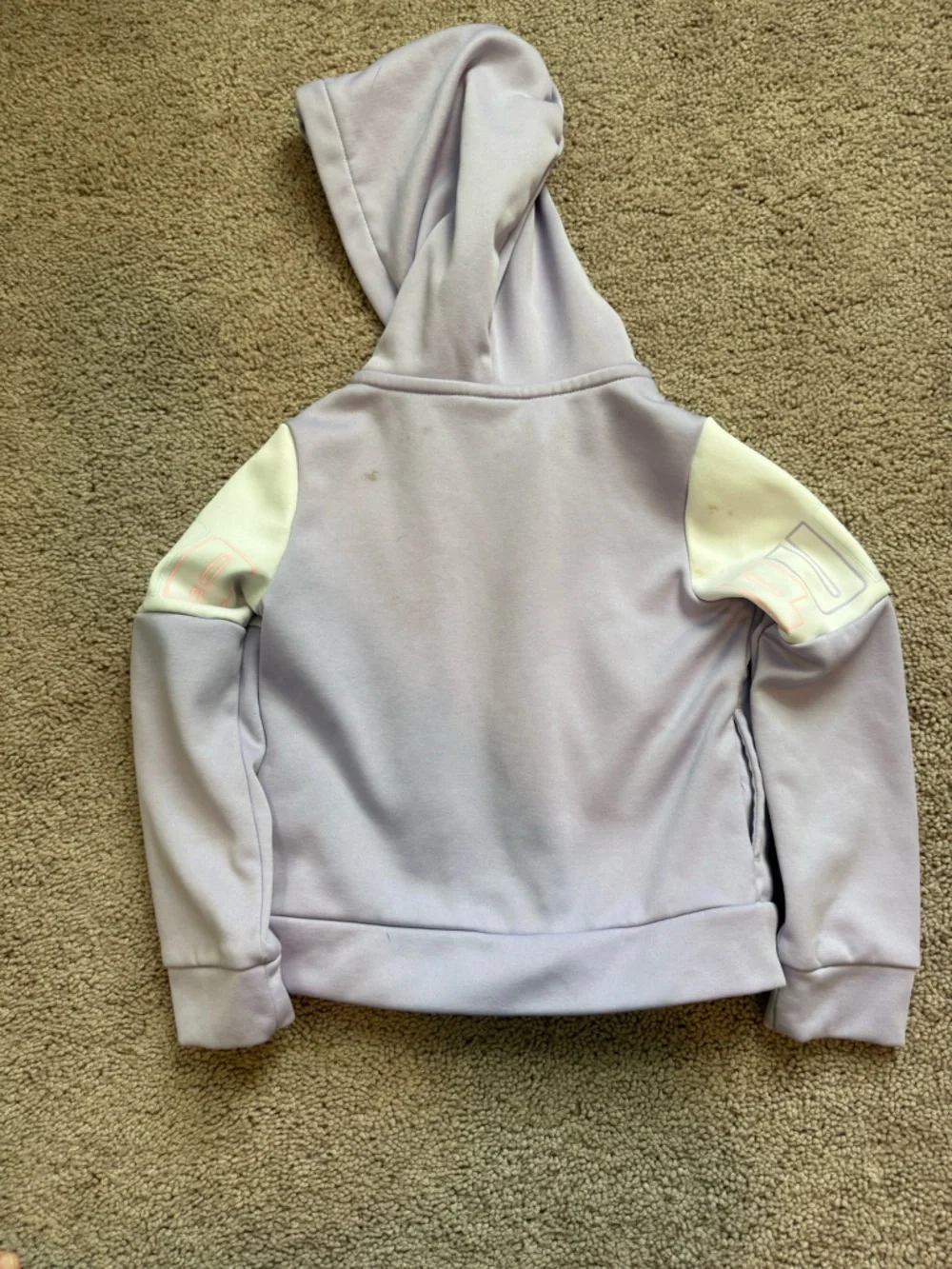 Puma Girls Lavender Zip Hoodie with Light Gray Leggings - Picture 4 of 8